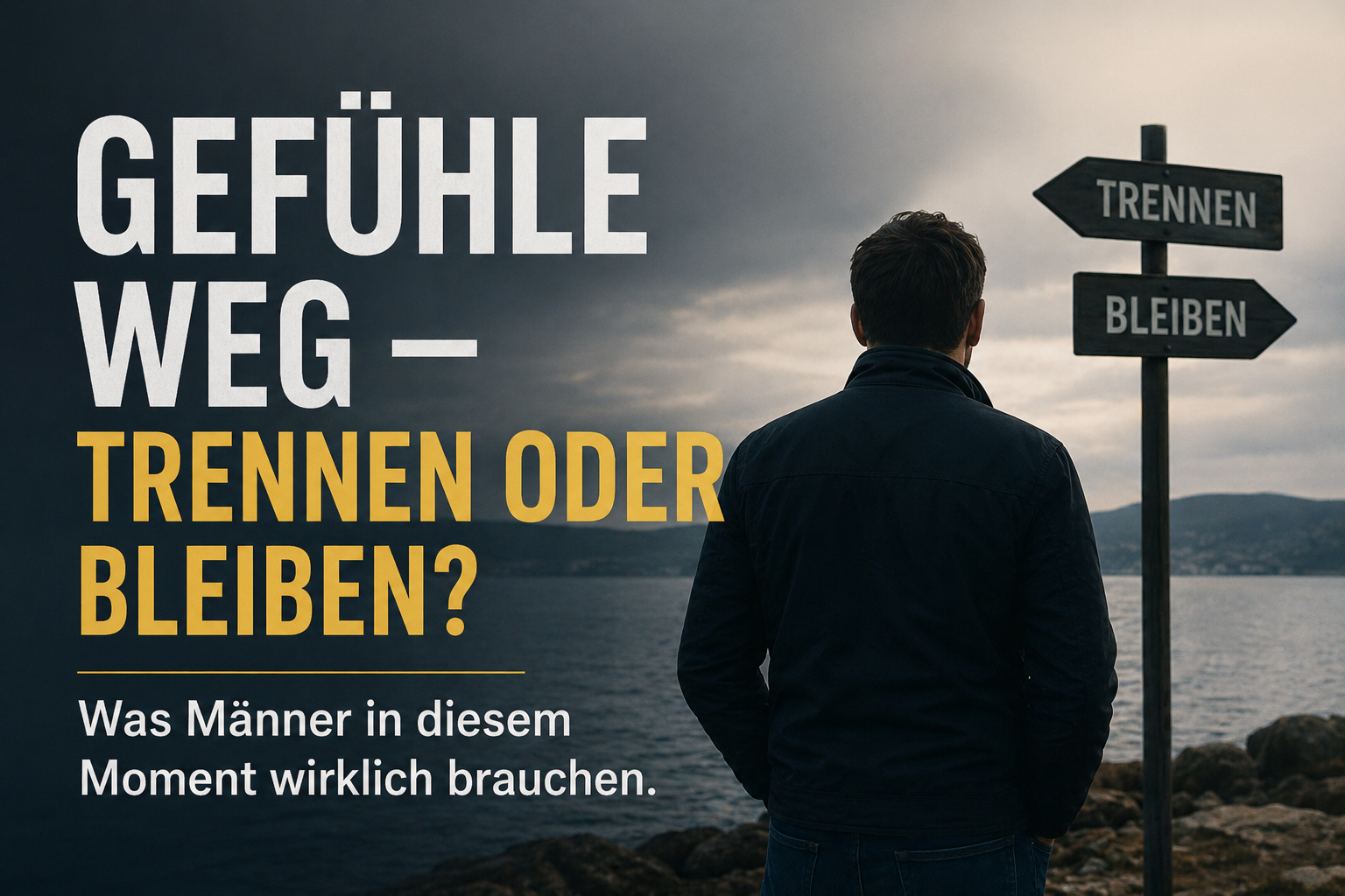 Gefühle weg — trennen oder bleiben? Was Männer in diesem Moment wirklich brauchen